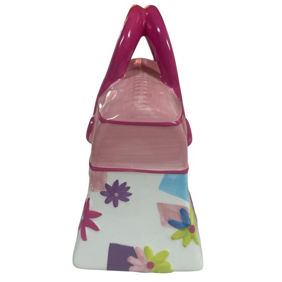 Barbie Kreisler Purse Coin Bank 2002 Ceramic Collectible Pink Handles - Picture 3 of 10